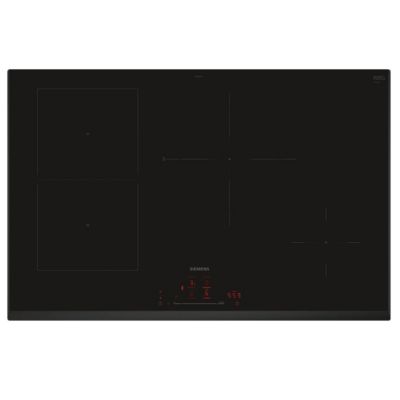Table de cuisson induction 80cm 4 feux 7400w noir Siemens ED851HSB1E