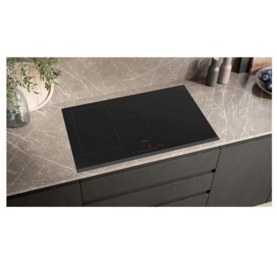 Table de cuisson induction 80cm 4 feux 7400w noir Siemens ED851HSB1E