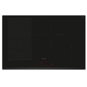 Table de cuisson induction 80cm 4 feux 7400w noir Siemens EX83RHEC1F