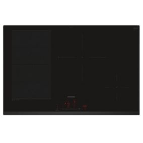 Table de cuisson induction 80cm 4 feux 7400w noir Siemens EX851HEC1F