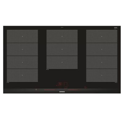 Table de cuisson induction 90cm 5 feux 11100w noir Siemens EX975LXC1E iq700