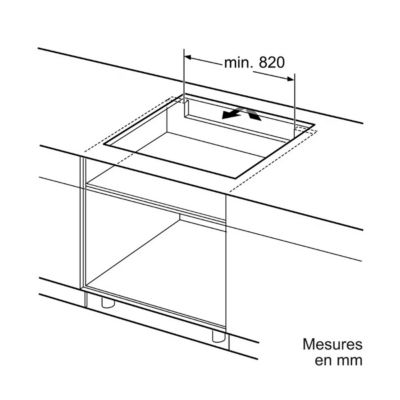 Table de cuisson induction 90cm 5 feux 11100w noir Siemens EX975LXC1E iq700