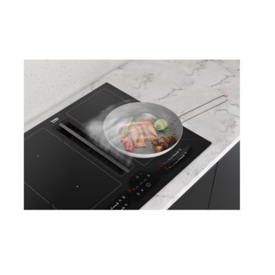 Table de cuisson induction aspirante 60cm 4 feux 7400w Beko HIXI64700UF1 bpro 700