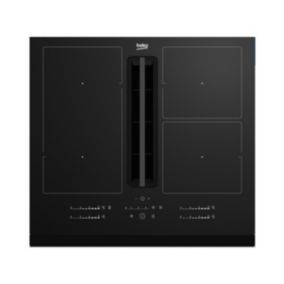 Table de cuisson induction aspirante 60cm 4 feux 7400w Beko HIXI64700UF1