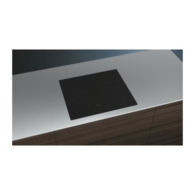 Table de cuisson vitrocéramique 60cm 4 feux 6600w noir Siemens ET61RBEB8E iq100