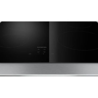 Table de cuisson vitrocéramique 60cm 4 feux 6600w noir Siemens ET61RBEB8E iq100