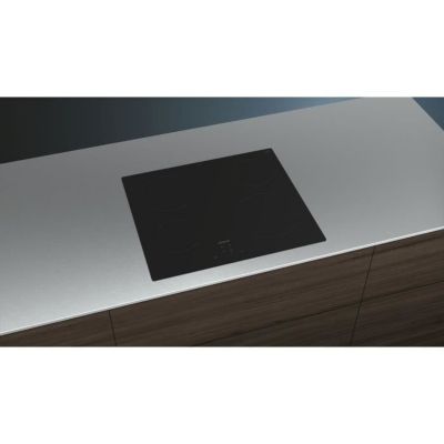 Table de cuisson vitrocéramique 60cm 4 feux 6600w noir Siemens ET61RBEB8E iq100