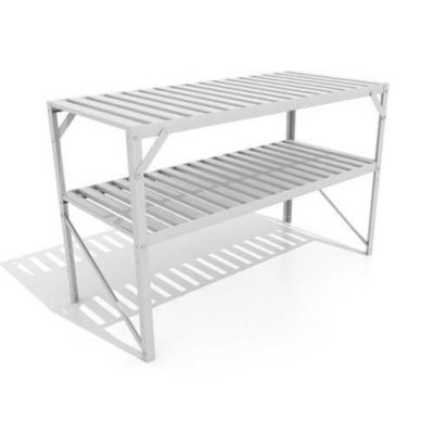 Table de culture aluminium avec 2 plateaux, Couleur Noir