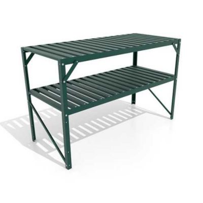 Table de culture aluminium avec 2 plateaux, Couleur Noir