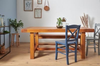 Table de ferme campagnarde bois chêne massif L180 - LA BRESSE