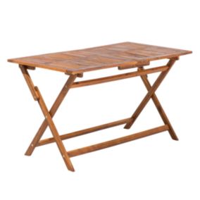 Table de jardin 140 x 75 cm Bois Bois foncé CENTO