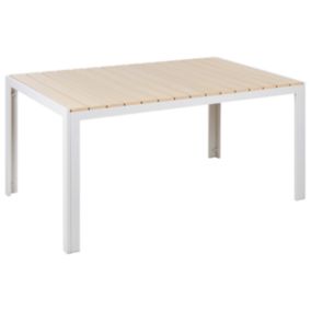 Table de jardin 150 x 90 cm Matériaux synthétiques Beige COMO