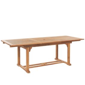 Table de jardin 160/220 x 90 cm Bois Bois clair JAVA