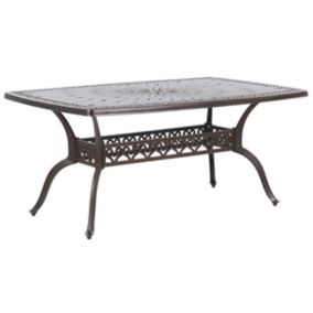 Table de jardin 165 x 102 cm Bois d'ingénierie Marron foncé LIZZANO