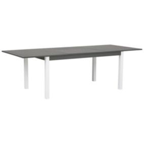 Table de jardin 168/248 x 100 cm Métal Gris PANCOLE