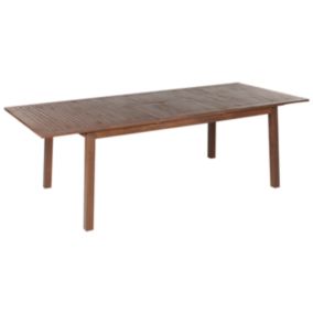 Table de jardin 180/240 x 100 cm Bois Bois foncé CESANA