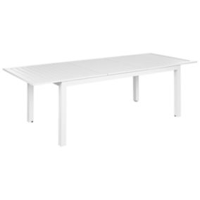 Table de jardin 180/240 x 90 cm Matériaux synthétiques Blanc SKALOMA