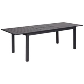 Table de jardin 180/240 x 90 cm Matériaux synthétiques Gris foncé SKALOMA