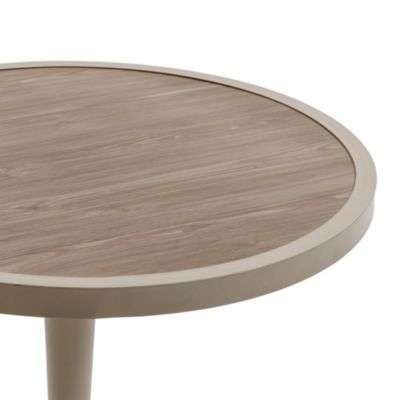Table de jardin 2 personnes Bistro Ovialon coloris beige Hespéride ⌀70 x H.75,5 cm