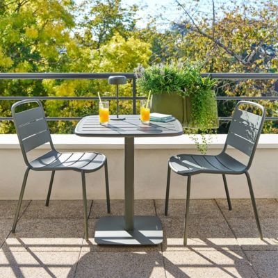 Table de jardin 2 places Alegoria 70x70cm vert laurier - Hespéride