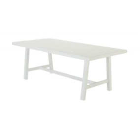 Table de jardin 207x100cm aluminium blanc - Maya