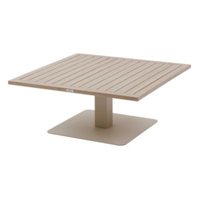 Table de jardin 4 personnes Salimia coloris argile et lin Hespéride L.110 x l.110 x H.69 cm