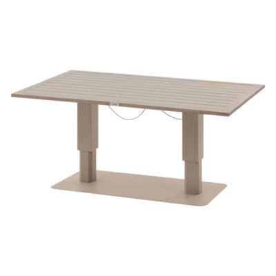 Table de jardin 4 personnes Salimia coloris argile et lin Hespéride L.150 x l.80 x H.69 cm
