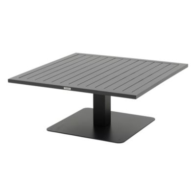 Table de jardin 4 personnes Salimia coloris graphite Hespéride L.110 x l.110 x H.69 cm