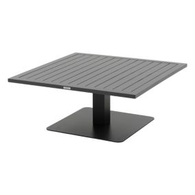 Table de jardin 4 personnes Salimia coloris graphite Hespéride L.110 x l.110 x H.69 cm