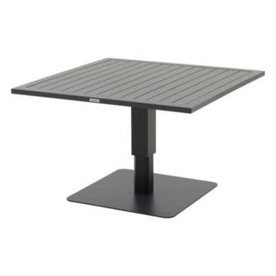 Table de jardin 4 personnes Salimia coloris graphite Hespéride L.110 x l.110 x H.69 cm