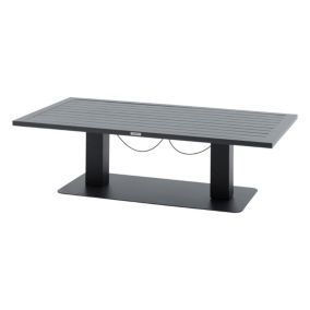Table de jardin 4 personnes Salimia coloris graphite Hespéride L.150 x l.80 x H.69 cm