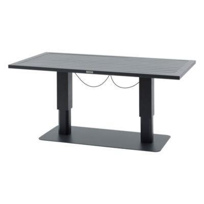 Table de jardin 4 personnes Salimia coloris graphite Hespéride L.150 x l.80 x H.69 cm