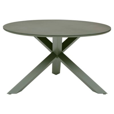 Table de jardin 6 places Oryon D130cm vert laurier - Hespéride
