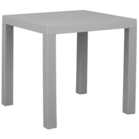 Table de jardin 80 x 80 cm Matériaux synthétiques Gris clair FOSSANO