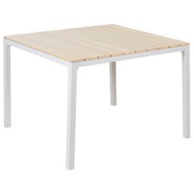 Table de jardin 95 x 95 cm Matériaux synthétiques Beige PRATO