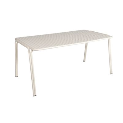 Table de jardin acier Atlas crème Arcane L.160 x l.90 x H.75 cm