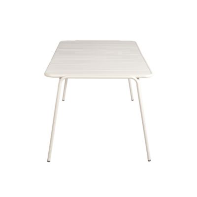 Table de jardin acier Atlas crème Arcane L.160 x l.90 x H.75 cm
