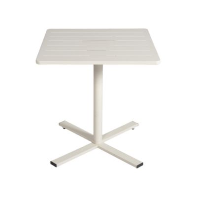 Table de jardin acier Atlas crème Arcane L.70 x l.70 x H.74 cm