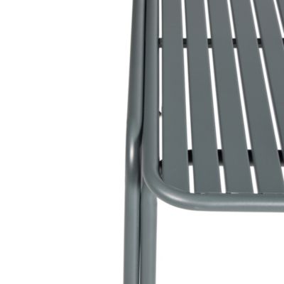Table de jardin acier Atlas gris anthracite Arcane L.160 x l.90 x H.75 cm