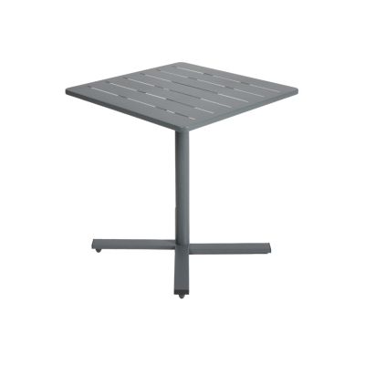 Table de jardin acier Atlas gris anthracite Arcane L.70 x l.70 x H.74 cm