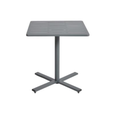 Table de jardin acier Atlas gris anthracite Arcane L.70 x l.70 x H.74 cm