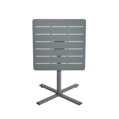 Table de jardin acier Atlas gris anthracite Arcane L.70 x l.70 x H.74 cm