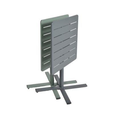 Table de jardin acier Atlas gris anthracite Arcane L.70 x l.70 x H.74 cm