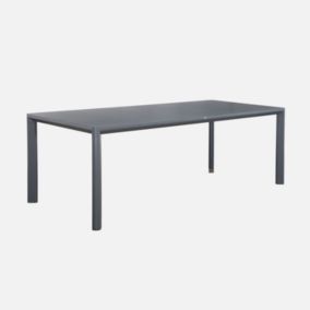 Table de jardin anthracite SACRAMENTO aluminium. 8 places. 220 x 100 x 75 cm