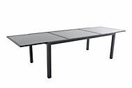 Table de jardin Baru grise 200/300 x 100 cm