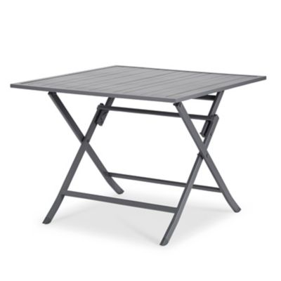 Table de jardin Batang en aluminium gris pliante 100 x 100 cm  Castorama