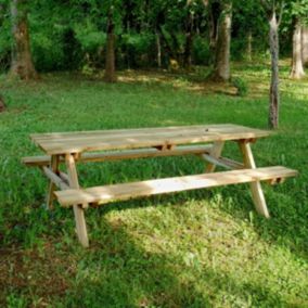 Table de jardin bois 6/8 places Fontainebleau