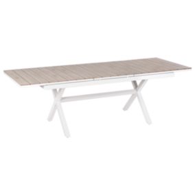 Table de jardin Bois d'ingénierie Blanc FANES