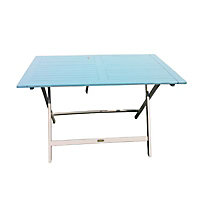 Table de jardin burano bleu pliante 113 x 65 cm