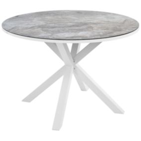 Table de jardin Céramique Verre Gris foncé MALETTO